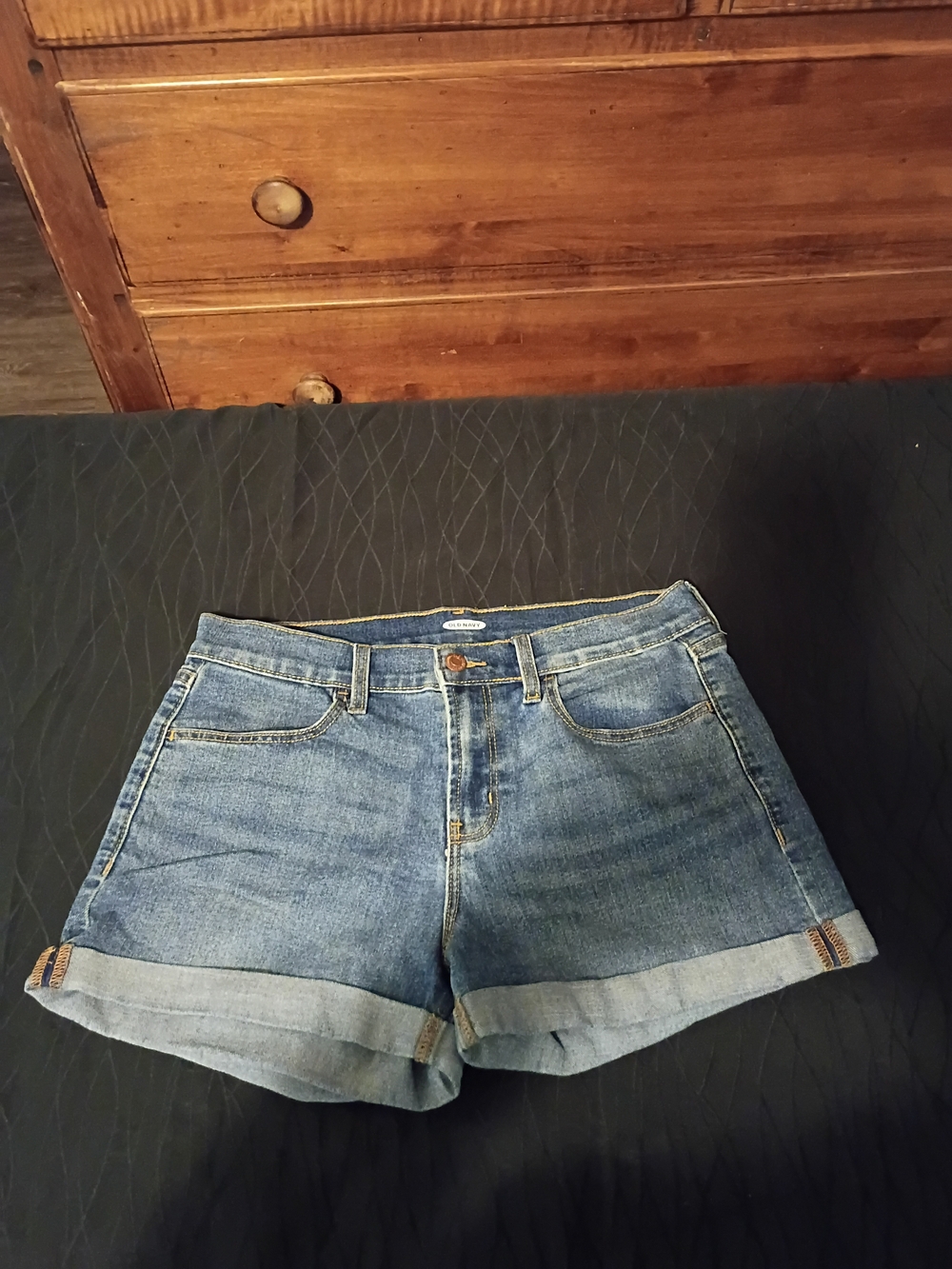 Old Navy Light Blue Rolled Cuff Denim Shorts